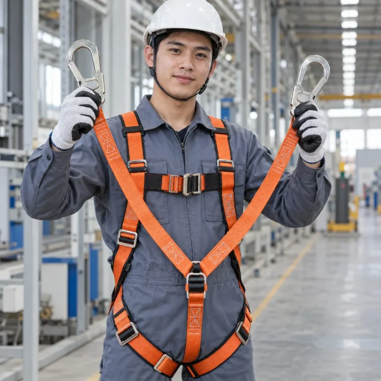Dây chống sốc chữ Y khóa điều chỉnh nhanh dây dệt cường lực màu cam bảo trì mái trên người mẫu Việt Nam